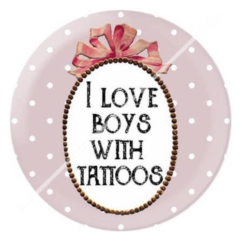 Cabochon résine a coller 25 mm femme tattoo 6 