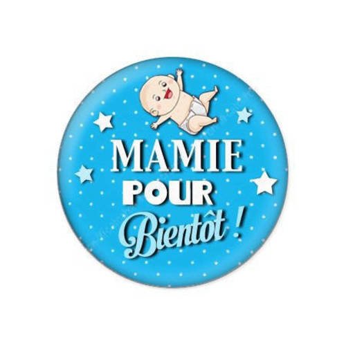 Cabochon résine a coller 25 mm  mamie pour bientôt f62 