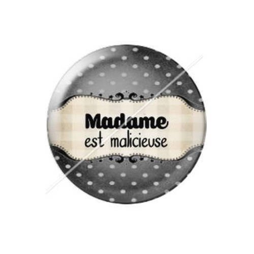 Cabochon résine a coller 25 mm madame 