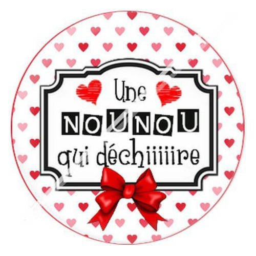 Cabochon résine a coller 25 mm pour nounou b11 