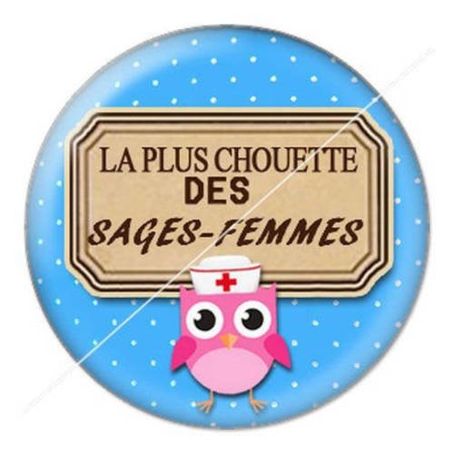Cabochon résine a coller 25 mm pour sage-femme 5 