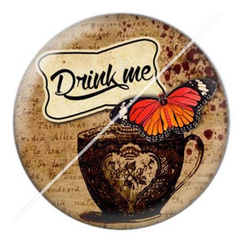 Cabochon résine a coller 25 mm alice 6 