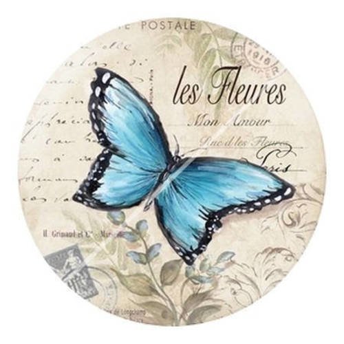 Cabochon résine a coller 25 mm shabby b11 