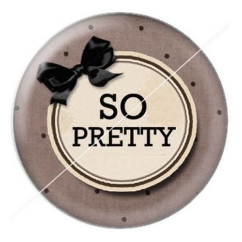 Cabochon résine a coller 25 mm so pretty 