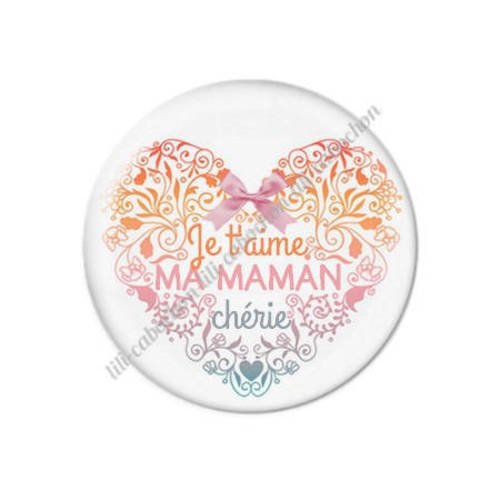 Cabochon résine a coller 25 mm maman m42 