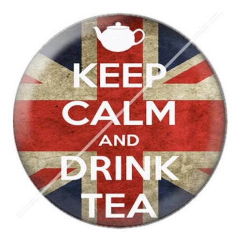 Cabochon résine a coller 25 mm keep calm 1 