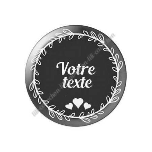 Cabochon résine a coller 25 mm à personnaliser avec votre texte ref f11 
