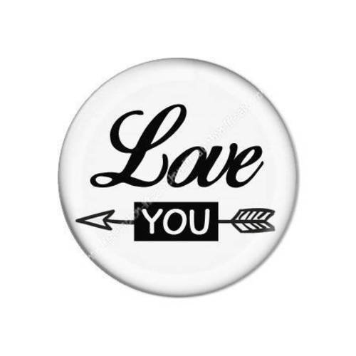 Cabochon résine a coller 25 love you 7 