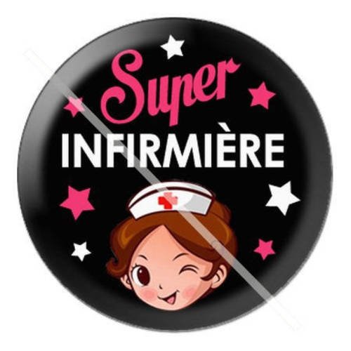 Cabochon résine a coller 25 mm pour infirmière 15 