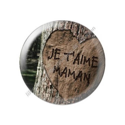 Cabochon résine a coller 25 mm maman k4 