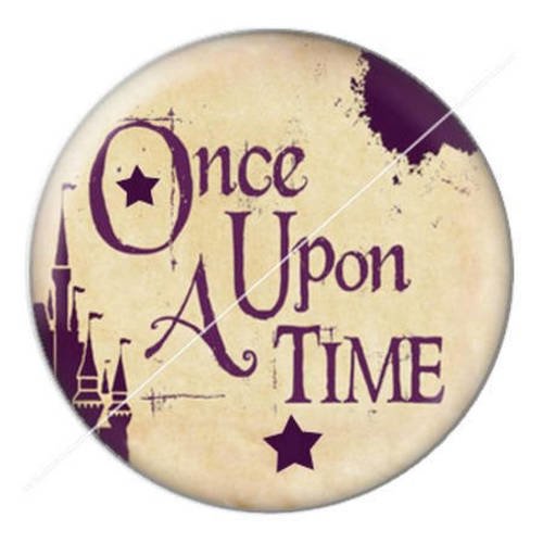 Cabochon résine a coller 25 mm once upon a time 15 