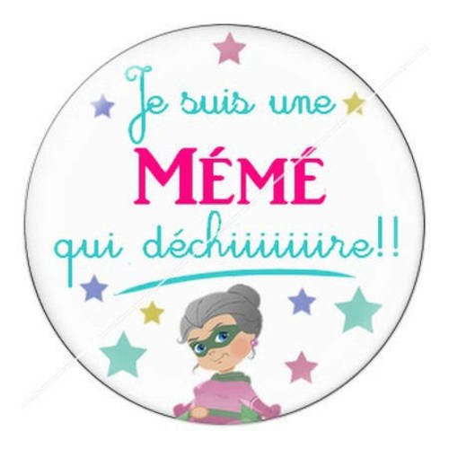 Cabochon résine a coller 25 mm mémé 8 