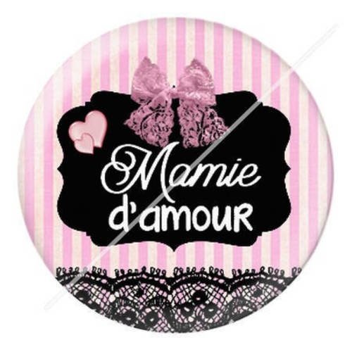 Cabochon résine a coller 25 mm pour mamie b8 