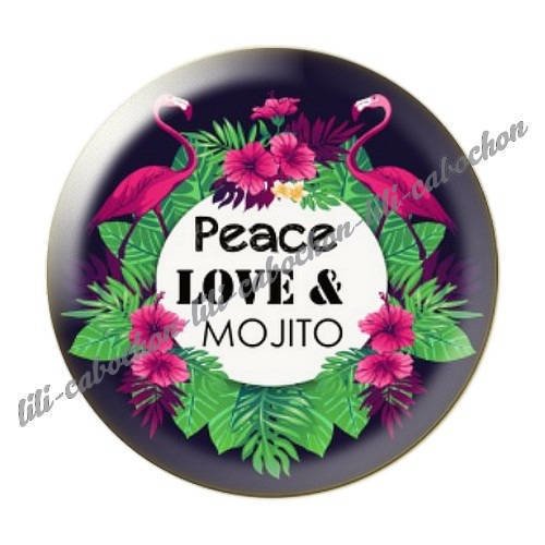 Cabochon résine a coller 25 mm mojito 3 