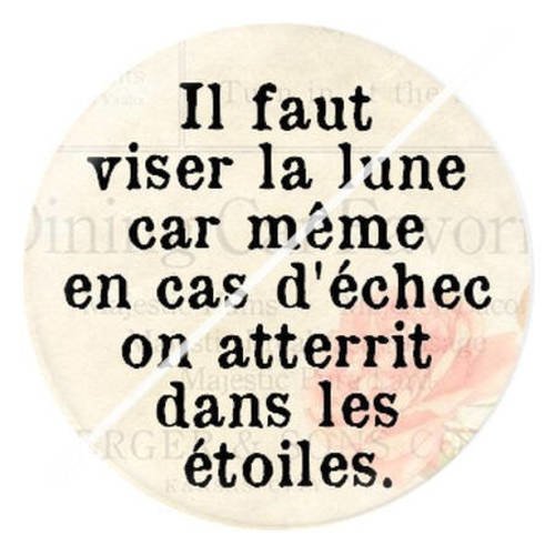 Cabochon résine a coller 25 mm citation 4 