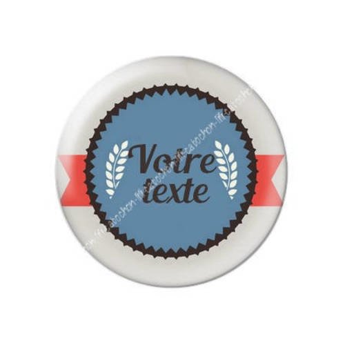 Cabochon résine a coller 25 mm à personnaliser avec votre texte ref f71 