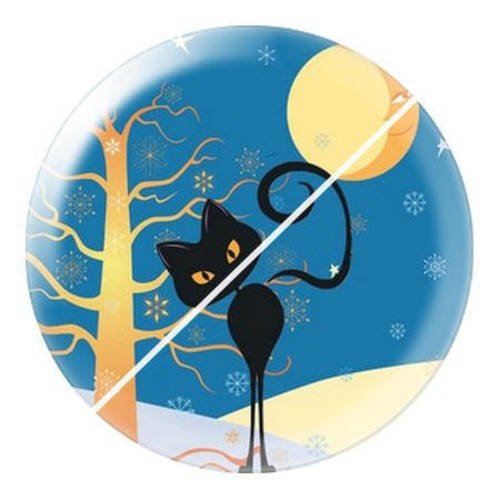 Cabochon résine a coller 25 mm  motifs chat lune 6 