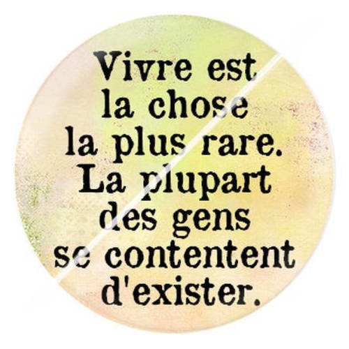 Cabochon résine a coller 25 mm citation 8 