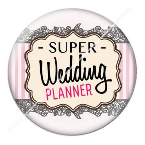 Cabochon résine a coller 25 mm wedding planner 2 