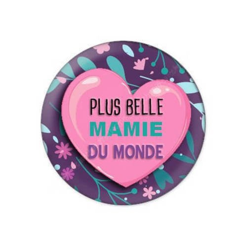 Cabochon résine a coller 25 mm pour mamie f28 