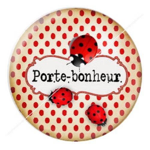 Cabochon résine a coller 25 mm porte bonheur 2 