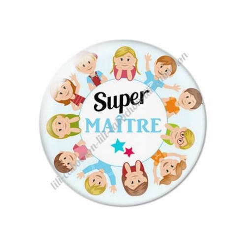 Cabochon résine a coller 25 mm maître k7 