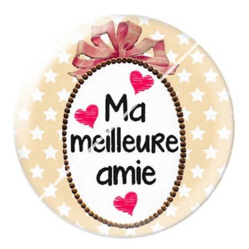 Cabochon résine a coller 25 mm ma meilleure amie 26 