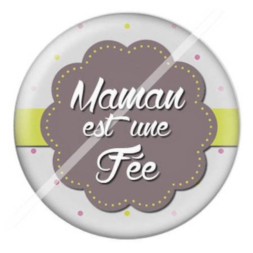 Cabochon résine a coller 25 mm pour maman mb7 