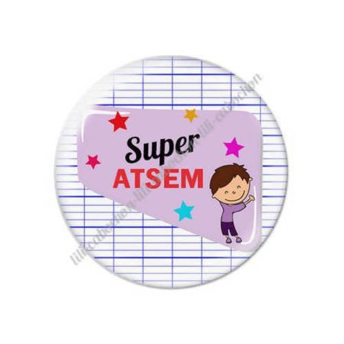 Cabochon résine a coller 25 mm pour atsem s21 