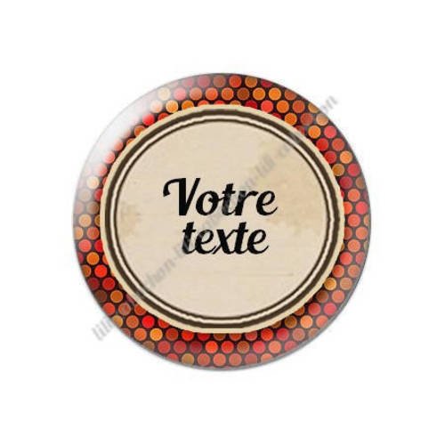 Cabochon résine a coller 25 mm à personnaliser avec votre texte ref f18 