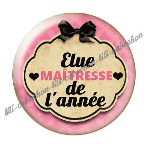 Cabochon résine a coller 25 mm maîtresse i14 