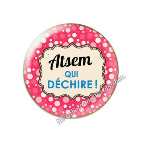Cabochon résine a coller 25 mm pour atsem m53 