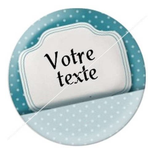 Cabochon résine a coller 25 mm à personnaliser avec votre texte ref b33 