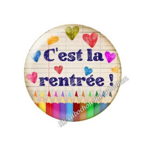 Cabochon résine a coller 25 mm rentrée 