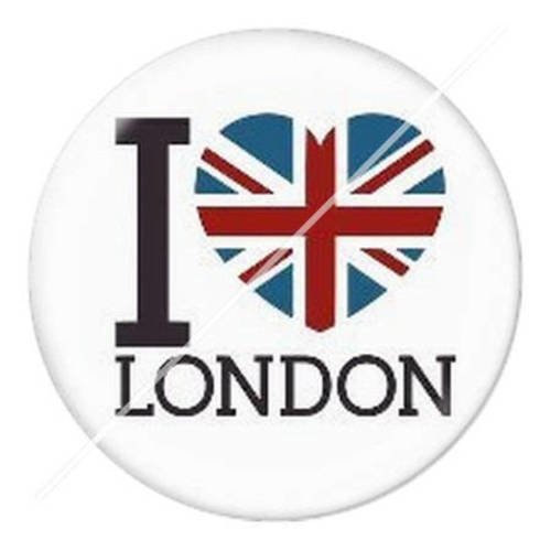 Cabochon résine a coller 25 mm drapeau london 2 