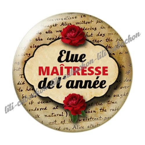 Cabochon résine a coller 25 mm maîtresse i14 