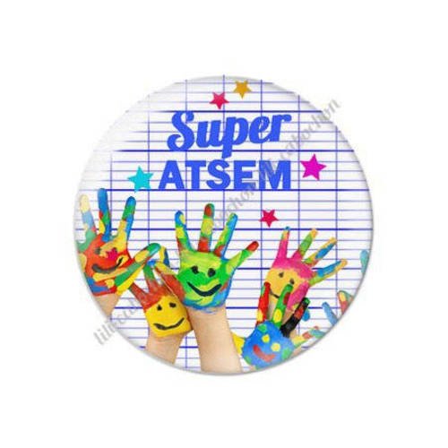 Cabochon résine a coller 25 mm pour atsem k9 