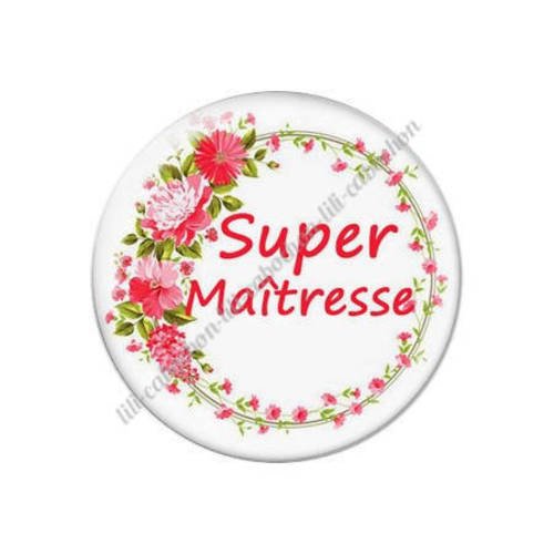 Cabochon résine a coller 25 mm maîtresse s72 