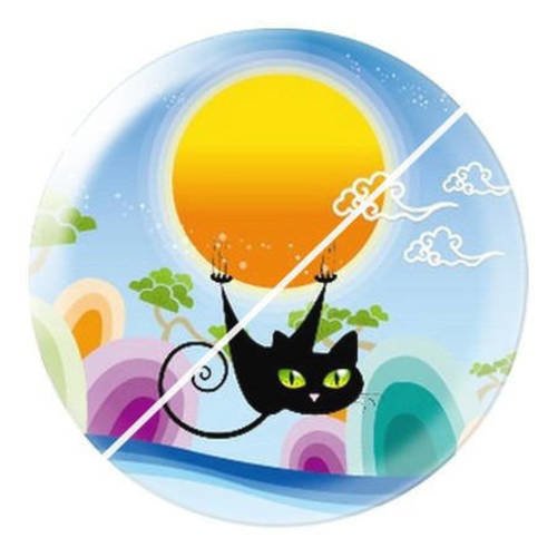Cabochon résine a coller 25 mm  motifs chat lune 4 