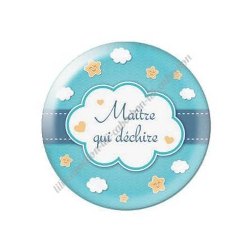 Cabochon résine a coller 25 mm maître s32 