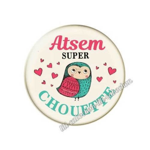 Cabochon résine a coller 25 mm pour atsem m1 