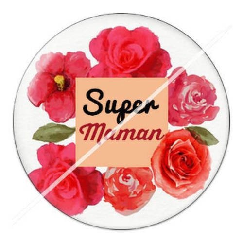 Cabochon résine a coller 25 mm maman 5 