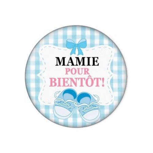 Cabochon résine a coller 25 mm  mamie pour bientôt f58 