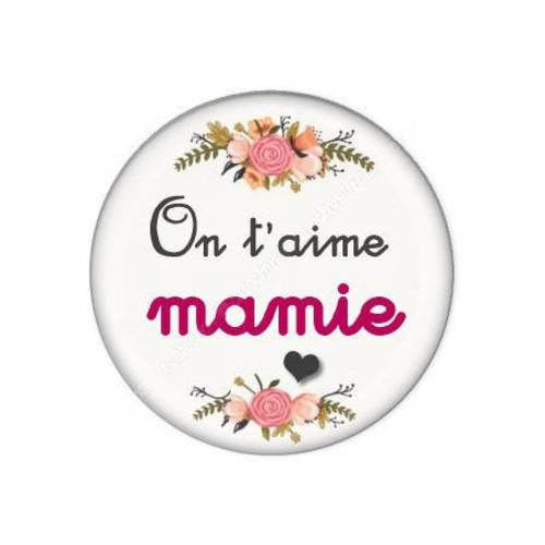 Cabochon résine a coller 25 mm pour mamie f53 