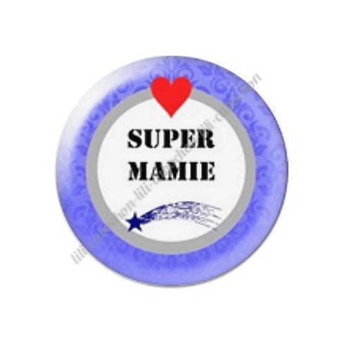 Cabochon résine a coller 25 mm mamie o6 