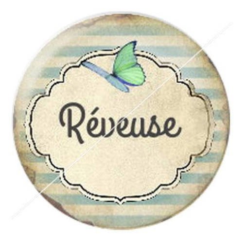 Cabochon résine a coller 25 mm chat minette tribu 21 