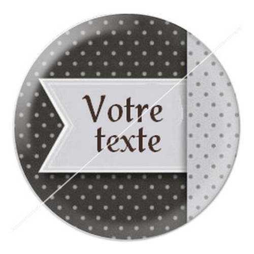 Cabochon résine a coller 25 mm à personnaliser avec votre texte ref b38 