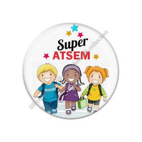 Cabochon résine a coller 25 mm pour atsem k14 