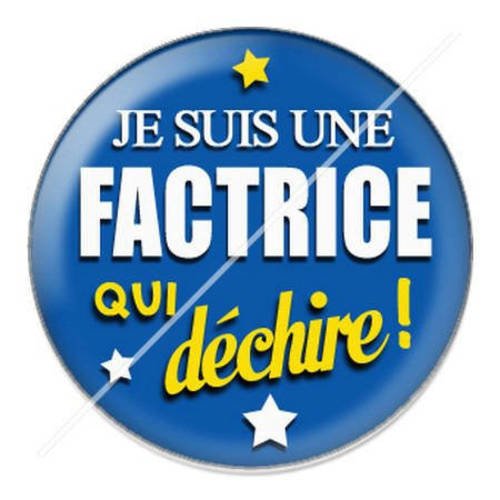 Cabochon résine a coller 25 mm factrice qui déchire 13 