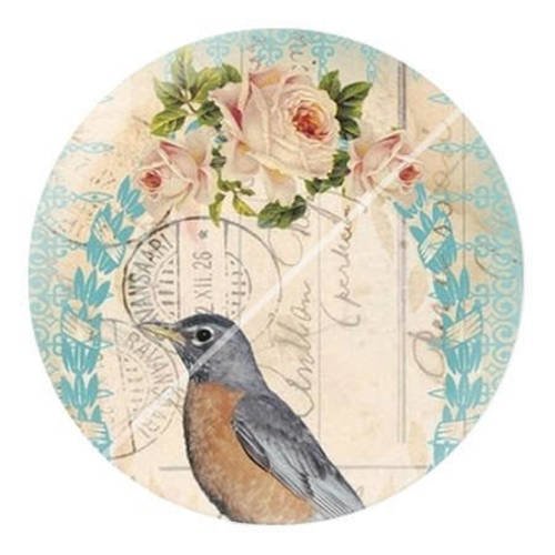 Cabochon résine a coller 25 mm shabby b14 